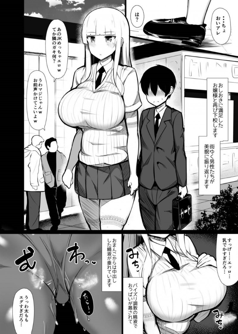 【エロ漫画】お嬢様に拾われたショタは執事兼愛玩動物として扱われていた。お嬢様に赤ちゃんプレイされながら、イチャラブ中出しセックス【じゃっこ】